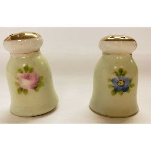 Antique, Nippon, Porcelain Salt & Pepper, Hand Painted, Gilt 1880's , VG (C78)